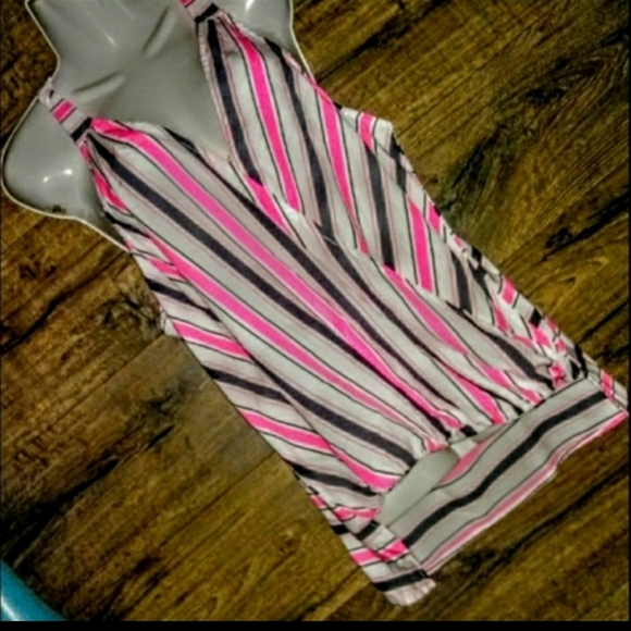 Design Recipe Top Size Large Stripe High Low Racerback NWOT - Picture 3 of 11
